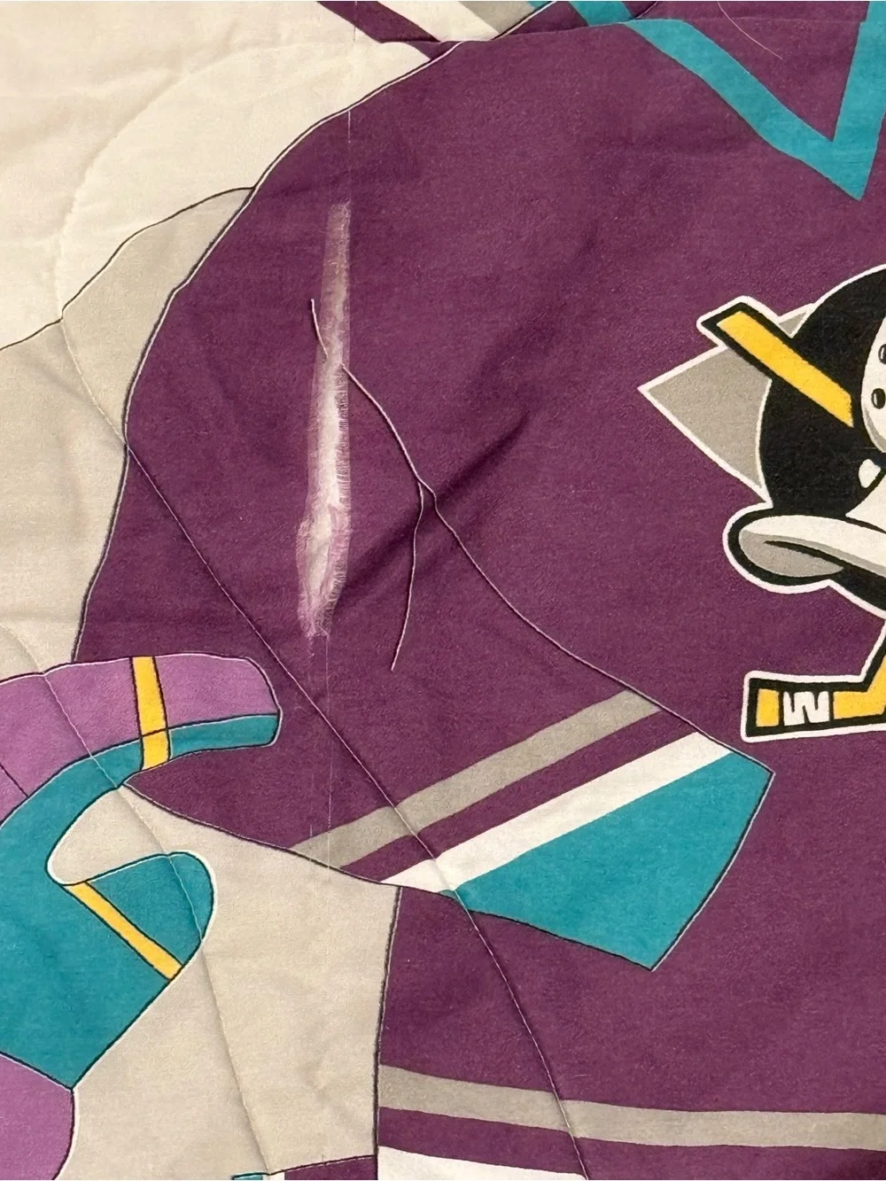 vintage 1990s Anaheim Mighty Ducks NHL Twin comforter